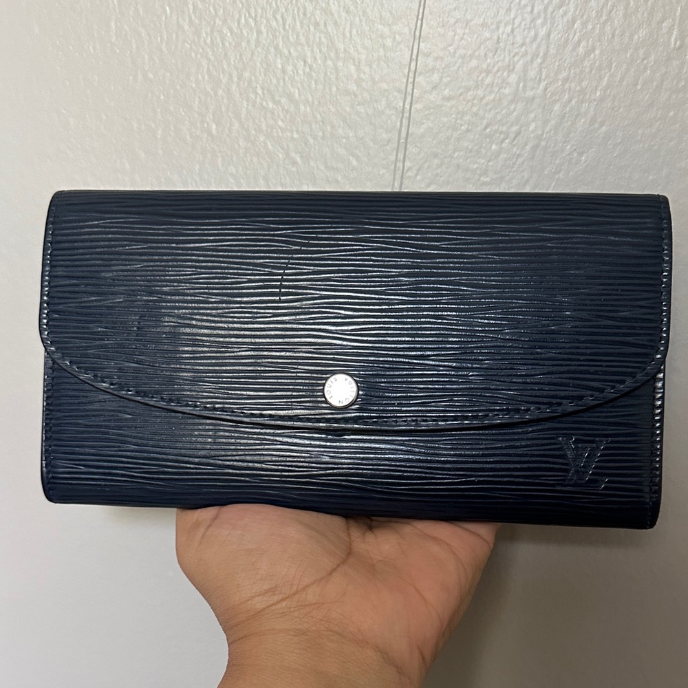 Louis Vuitton Navy Epi Leather Wallet